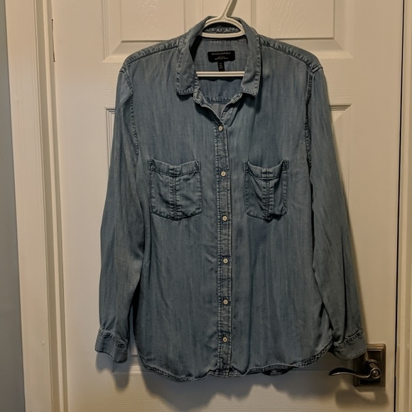 Very Soft Denim Button-Up Shirt - Picture 1 of 4
